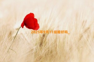 2025年9月11结婚好吗