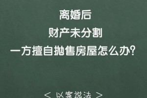 有没有哪些经典的离婚财产分割案例