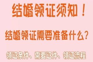 在福州福清市结婚登记需要准备哪些材料