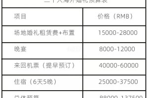 海外婚礼的价格和国内相比怎么样