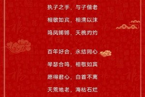 有没有什么特别有创意的八字婚祝词