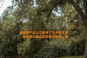 如果房产证上已经有了女方的名字，但没有办理正式的更名手续，那么这种情况下女方是否有权要求平分房产