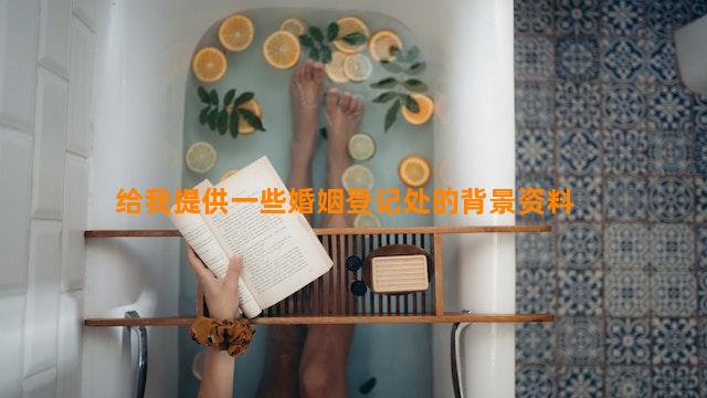 给我提供一些婚姻登记处的背景资料