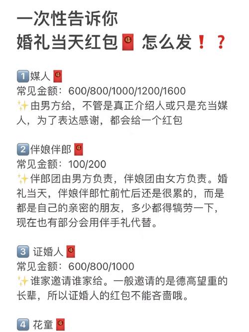 给伴郎的红包金额有什么特别的讲究吗