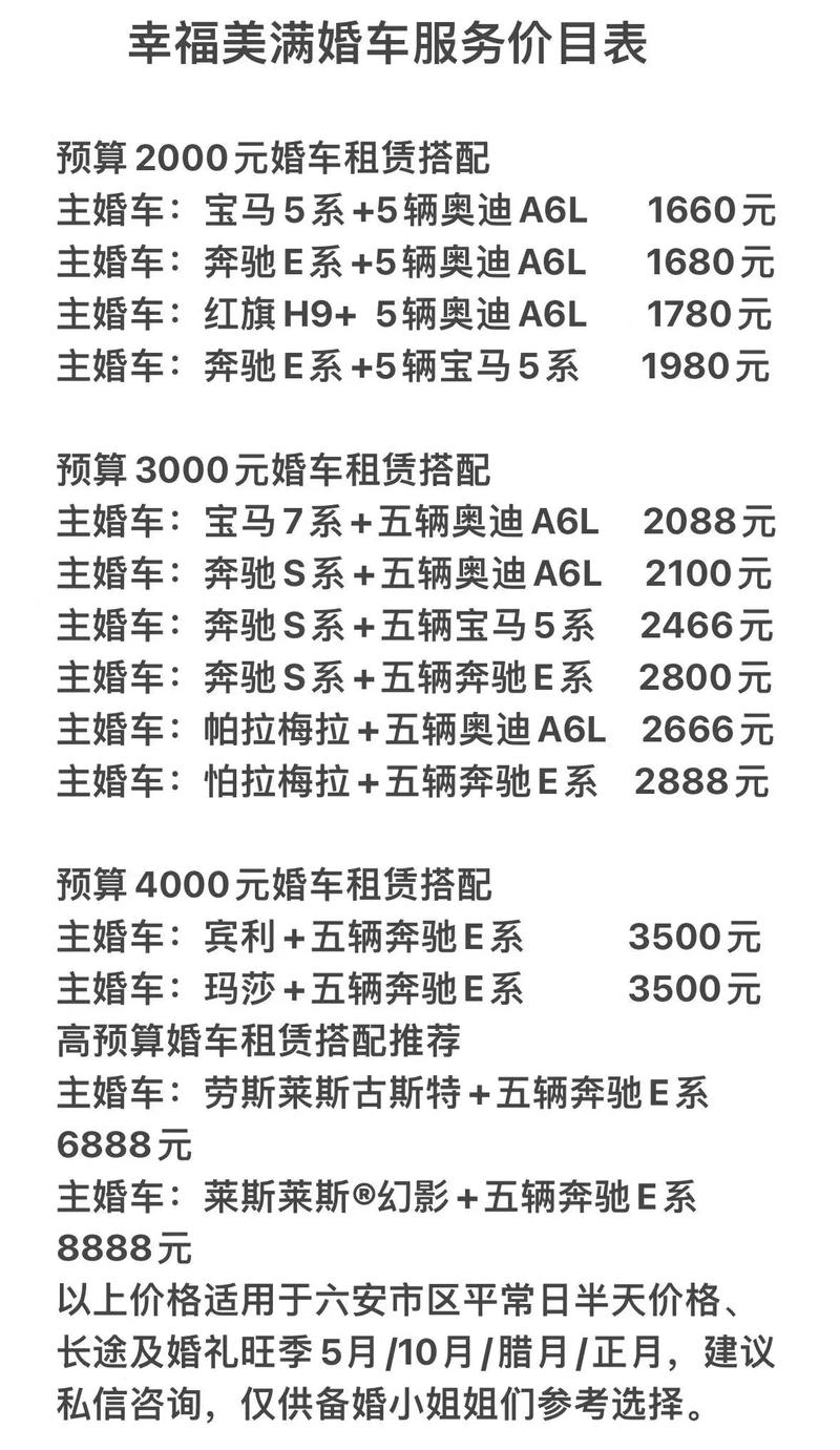 婚礼车队的价格是否会随着流行趋势的变化而变动