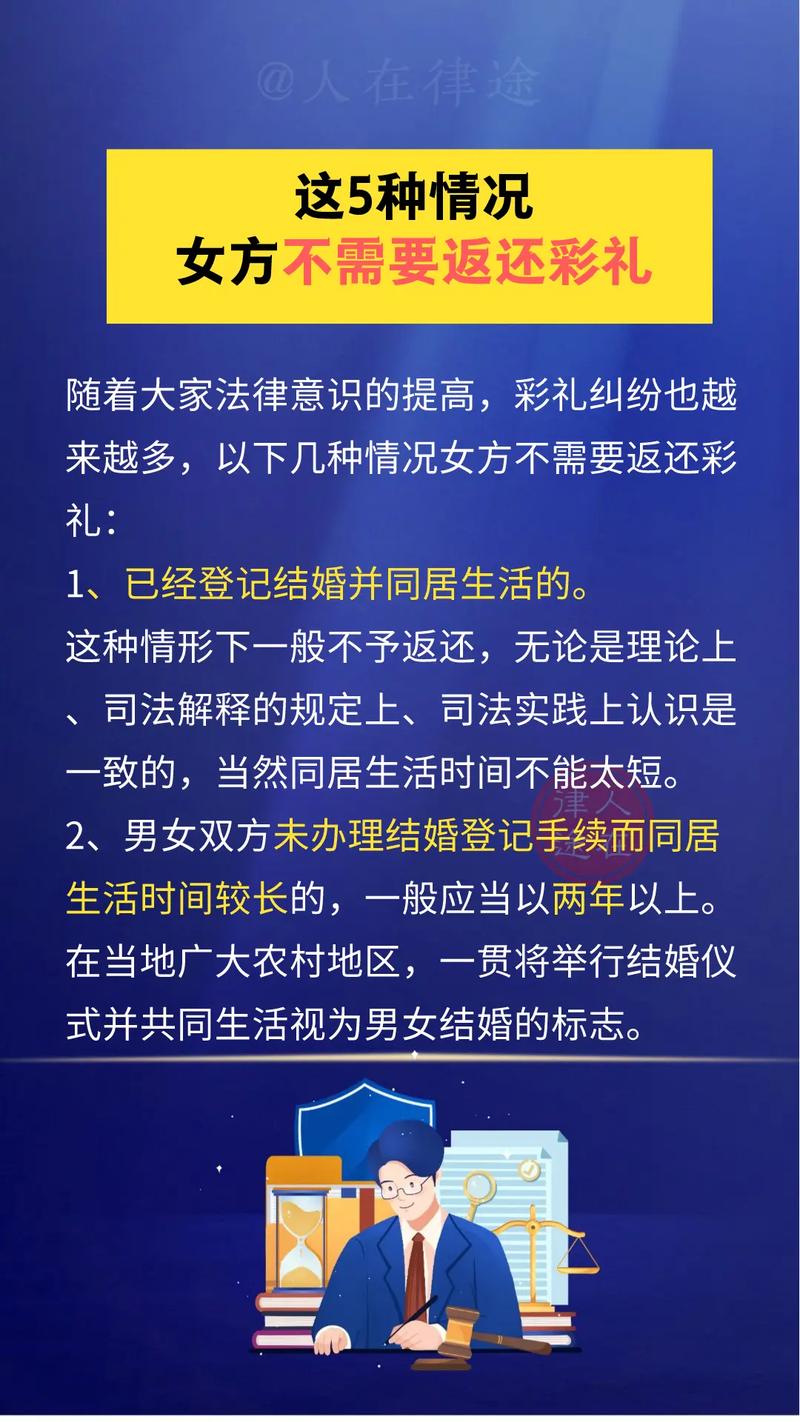 什么情况下彩礼可以不用退还