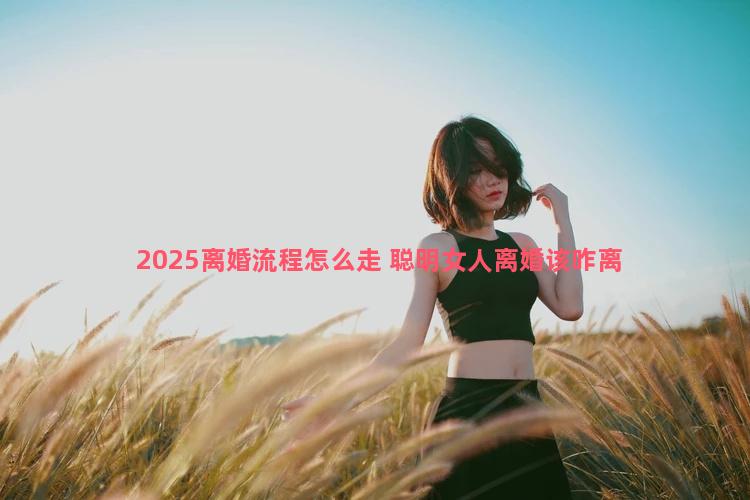 2025离婚流程怎么走 聪明女人离婚该咋离