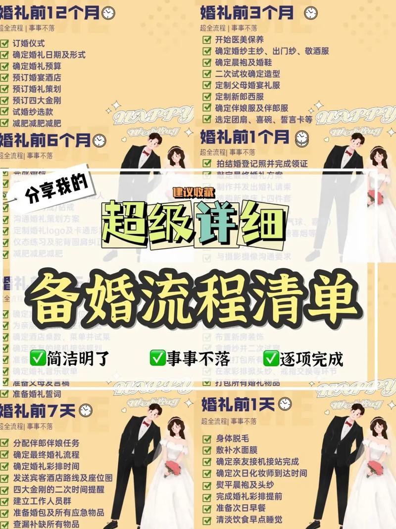 举行结婚典礼要准备什么 婚礼筹备流程一览表
