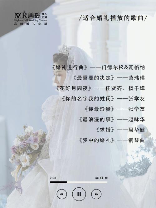 适合婚庆唱的歌曲   2025婚礼歌曲精选
